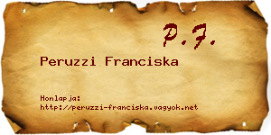 Peruzzi Franciska névjegykártya